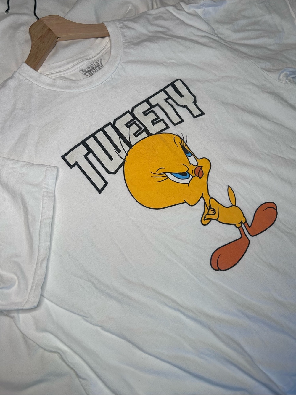 Looney Tunes Tweety Graphic Short-Sleeve Tee - White XL 100% cotton